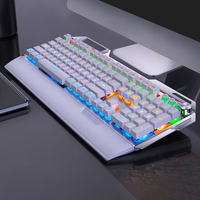 Produit très vendu - Clavier mécanique DIY avec touches rouge, noir et bleu sublimées, repose-poignets et touches multimédias
