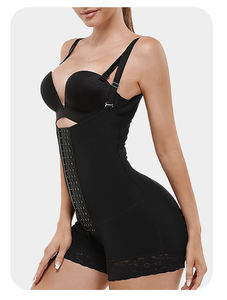 Fajas Colombianas Body sculptant à poitrine ouverte pour femme, effet ventre plat et rehausseur de fesses, bretelles réglables - Product Image 3