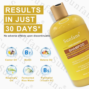 Shampoo fortifiant aux racines organiques, huile d'arbre à thé, huile de <span class=keywords><strong>ricin</strong></span>, anti-chute de cheveux, nourrissant, hydratant pour cheveux secs, biotine, huile d'argan - Product Image 5
