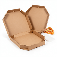 Emballages de livraison jetables en carton ondulé kraft de qualité alimentaire pour pizzas, avec logo personnalisé imprimé, vente en gros, usine