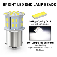 Ampoule LED YOBIS 1157 1156 BA15S BA15D BAY15D Canbus sans erreur 3030 50SMD pour feux stop et clignotants de voiture 12V 24V