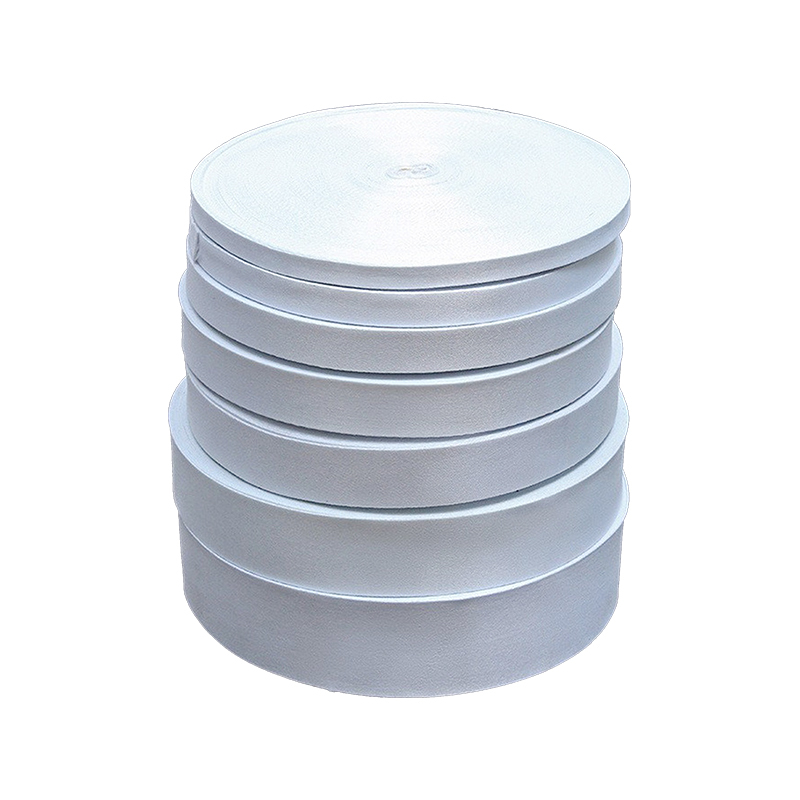 Custom Logo Sublimation Ribbon for DIY Crafts - 100% Polyester Fabric 15mm & 35mm Widths Elastic Satin Options White