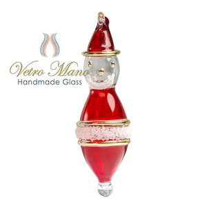 Papa Noel En Verre Soufflé De Noël Ornement - Product Image 1