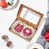 Boîtes à pâtisserie en kraft écologiques en matériaux recyclés pour macarons, pâtisseries enrobées de chocolat et gâteaux avec fenêtre