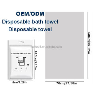 Serviettes de <span class=keywords><strong>bain</strong></span> jetables en gros, grande taille, séchage rapide, serviettes en microfibre douces, fabriquées en pâte de bois pour les hôtels - Product Image 3