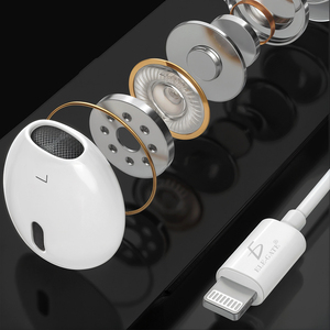 Écouteurs filaires Ele-Gate avec connecteur Lightning pour iPhone, écouteurs avec micro, son stéréo, fabriqués au Mexique - Product Image 2