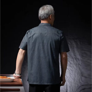 Uniforme <span class=keywords><strong>de</strong></span> Cocina para Hombre, Traje <span class=keywords><strong>de</strong></span> <span class=keywords><strong>Chef</strong></span>, Uniforme <span class=keywords><strong>de</strong></span> Pizzero, Chaqueta <span class=keywords><strong>de</strong></span> <span class=keywords><strong>Chef</strong></span> para Restaurante, Ropa <span class=keywords><strong>de</strong></span> Trabajo para Panadería y Cafetería - Product Image 2