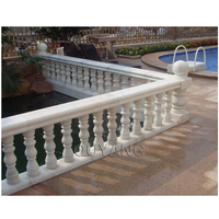 Huang quang — balancelle en marbre blanc, Balustrade décorative d'extérieur, Balustrade de balcon en pierre naturelle, brûler des escaliers