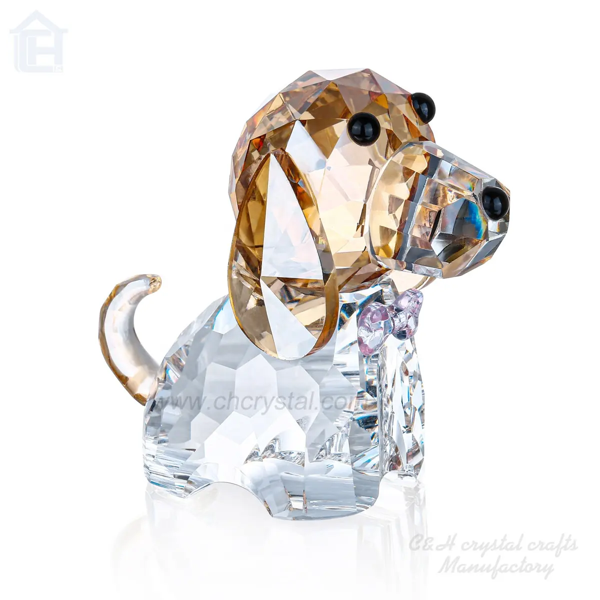 Fantástico criativo k9 vidro de cristal, colecionável, bonito, animal, estatueta de ornamento para decoração de casa