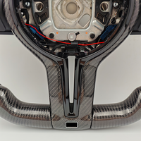Volant en cuir perforé à moitié personnalisé en fibre de carbone avec LED pour BMW F01 F06 F10 F11 F20 F22 F30 F31 F32 M3 F80 M4 F82 M5 F90