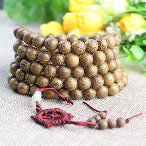 Chicken Wing Wood <b>Bracelet</b> 108 Beads 10mm Buddhist Prayer Beads Unisex Ethnic Style Jewelry Gift - Product Image 2