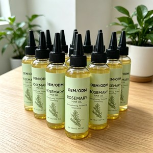 Huile capillaire personnalisée à la menthe et au romarin 100% naturelle pour la croissance des cheveux et la lutte contre la chute des cheveux, pour hommes et femmes, marque privée - Product Image 2