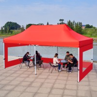 Carpa Publicitaria Plegable Oxford para Exteriores con Ventanas, Impermeable y Portátil para Eventos, Exhibiciones y Ferias