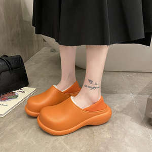 Femmes classique fourrure coton EVA pour pantoufles doux en peluche hiver Mule sandales imperméable <span class=keywords><strong>jardin</strong></span> sabots chaussures antidérapant en gros - Product Image 5