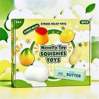 Coffret Cadeau de 6 Jouets Sensoriels Anti-Stress en Plastique en Forme de Dumpling, Simulation Alimentaire, pour Adultes 14 ans et plus