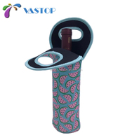 Sac isotherme pour bouteille de vin imprimé sur mesure-Support en néoprène isolé personnalisé de 750ml, cadeau promotionnel idéal et essentiel pour une fête