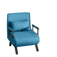 Canapé-lit pliable et extensible avec dossier réglable 5 positions, convertible, en tissu coton et lin, pour salon, bureau, appartement