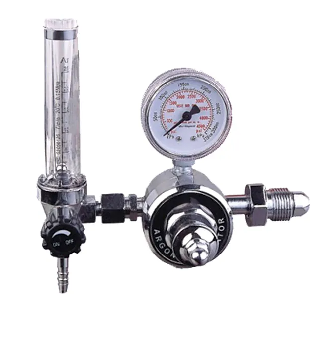 Regulator Gas Argon / CO2 W-101 Kualitas Tinggi Regulator Tekanan Tinggi dengan Alat Pengukur Tekanan dan Flowmeter