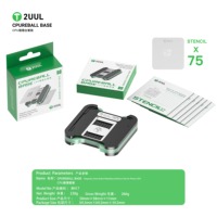 2UUL BH17 Plateforme de Reballing Magnétique Double Face pour CPU, Gabarit de Reballing CPU, 75 Pièces/Kit pour Réparation de CPU EMMC+RAM iPhone Android