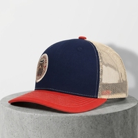 Topi Trucker 6 Panel Richardson 112 Terlaris, Patch Kulit atau Tenun Custom, Pinggiran Lengkung, untuk Pesta Pernikahan