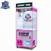 Machine à griffes à monnayeur, jeu d'arcade avec éclairage néon LED, pour la capture de poupées et jouets en peluche, pour centres commerciaux, vente en gros