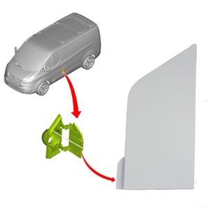 Tapa de Tanque de Combustible para Ford Transit, Abatible, Negra, ABS, MB037, 2012-2016 - Product Image 2