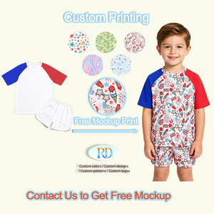 Ensemble 2 pièces pour enfants avec imprimé drapeau américain, t-shirt raglan unisexe et short, ensemble drapeau américain pour tout-petits, tenue de <span class=keywords><strong>vacances</strong></span> pour garçons et filles, 4 <span class=keywords><strong>juillet</strong></span> - Product Image 6