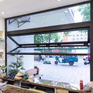 Diseño moderno, gran oferta, vidrio de doble acristalamiento, marco de aleación de aluminio con aislamiento acústico, ventanas de toldo de apertura interior horizontal