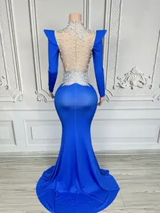 Işıltılı Rhinestones inciler kadın kat-uzunluk parti akşam balo düğün doğum günü kutlamak fotoğraf çekimi giyim sahne kostüm - Product Image 3