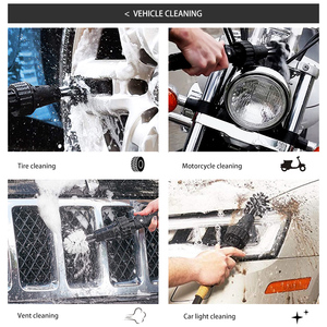 Kit de cepillo de limpieza para lavado de coches, cabezal de Cepillo giratorio con control de interruptor de alta calidad, flujo de agua, limpieza de <span class=keywords><strong>coche</strong></span>/mascota/sofá/rueda/casa - Product Image 2