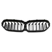Accessoires extérieurs modifiés Grilles avant en fibre de carbone ABS Grille à double lamelles pour Bmw série 5 G30 2020-