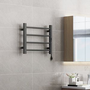 Avonflow <span class=keywords><strong>Petit</strong></span> Porte-serviettes chauffant Serviette chauffante <span class=keywords><strong>Radiateur</strong></span> Revêtement en poudre Porte-serviettes <span class=keywords><strong>électrique</strong></span> avec thermostat - Product Image 1