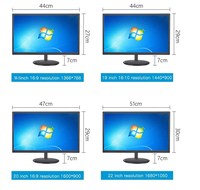 Moniteur d'ordinateur LED IPS de 15 à 24 pouces pour PC de jeu, utilisation sur ordinateur de bureau avec interface DP, neuf et remis à neuf
