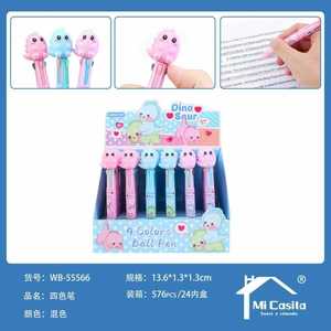 Dino Saur 4 Color Ball Pen Pink Blue Novelty Office School Pen - Product Image 3