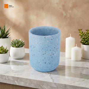 Vasi da fiori di forma rotonda all'ingrosso <span class=keywords><strong>vaso</strong></span> decorativo da giardino <span class=keywords><strong>vaso</strong></span> di <span class=keywords><strong>cemento</strong></span> Terrazzo di <span class=keywords><strong>cemento</strong></span> portacandele vasi piante <span class=keywords><strong>vaso</strong></span> - Product Image 1