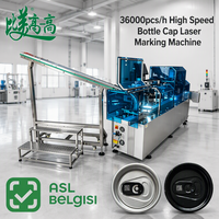 Marqueur laser à fibre industriel haute vitesse 36 000 pièces/h, double tête 200W pour bouchons de bouteilles en aluminium, traçabilité anti-contrefaçon IA