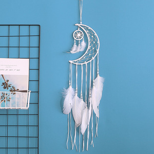 Fait à la main En Gros Beauté Blanc Décoration De La Maison Décoration Murale <span class=keywords><strong>Macramé</strong></span> <span class=keywords><strong>Suspendu</strong></span> Attrape-rêves - Product Image 4