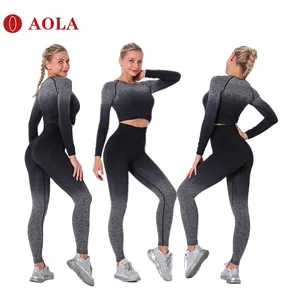 AOLA Áo Ngực Và Xà Cạp Sport Compression Yoga Mang Tùy Chỉnh Sinh Thái Activewear Athletic Trang Phục Sets Đối Với Phụ Nữ