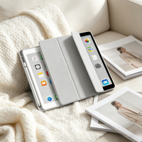 Étui en cuir souple en TPU à triple pliage avec support intelligent, fabriqué à Guangdong, ajustement parfait, compatible avec iPad Air 6 et iPad Pro 2024