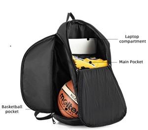 Zaini Impermeabili in Nylon per Sport, Viaggi, Palestra, Basket, <span class=keywords><strong>Calcio</strong></span>, Personalizzabili con Logo, Basso MOQ - Product Image 4