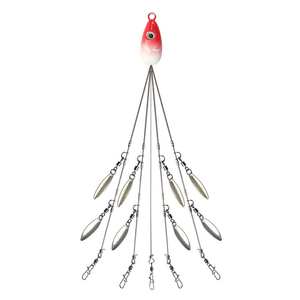 Esca da Pesca Alabama 21,5cm 18g con 8 Gruppi di Esche Glitterate, Esche Morbide per Pesca in Mare, Attrezzatura da Pesca - Product Image 6