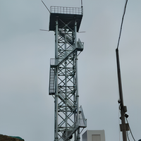 Tour de communication en treillis galvanisé de 15m, 20m, 30m, pour l'observation météo, avec plateforme et cabine