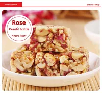 Bonbons croquants aux cacahuètes en gros, sans additifs, saveurs originales et rose, friandises pour fêtes et mariages