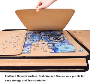 Custom 1500 Pieces Portable Jigsaw <strong>Puzzle</strong> Board Caddy with <strong>Sorting</strong> <strong>Trays</strong> - Product Image 2