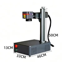 20W-60W JPT MOPA M7 Mesin Pengukir Laser Serat Pendingin Udara untuk Penandaan dan Pencetakan Laser pada Perhiasan, Papan Nama, PLT, BMP, DWG, DST