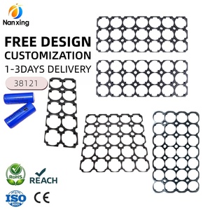 カスタム固定38121最大サイズ6S10Pバッテリーホルダー一体型ABSプラスチックセルサポートブラケットスペーサー（OEMバッテリーパック用） - Product Image 1