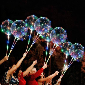 Neon-Glo LED Bobo <strong>Balloons</strong> Set 18-Inch Clear PVC <strong>Helium</strong> Glow <strong>Balloons</strong> for Christmas Easter Parties Celebration Decorations Toys - Product Image 5