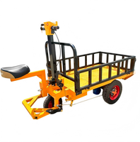 Chariot à plateforme électrique à trois roues de 1500 W, chariot à plateforme robuste pour la logistique d'entrepôt