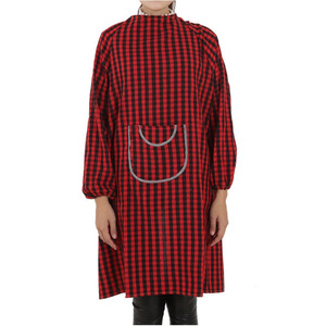 Camisa de Trabajo a Cuadros de Algodón Roja y Negra de Manga Larga para Adultos, Antiincrustante, 100% Algodón - Product Image 1