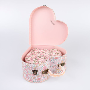 Valises en forme de cœur, boîte cadeau d'anniversaire pour enfants, carton, coton avec poignées, boîte de rangement pour bijoux, valise cadeau pour bébé - Product Image 2